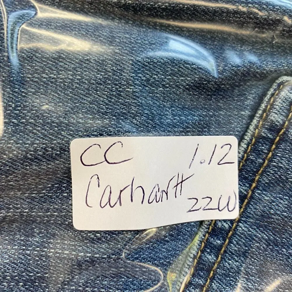 Carhartt Jeans Womens‎ 22W Original Fit Straight Leg Blue Stretch Blaine 46x31